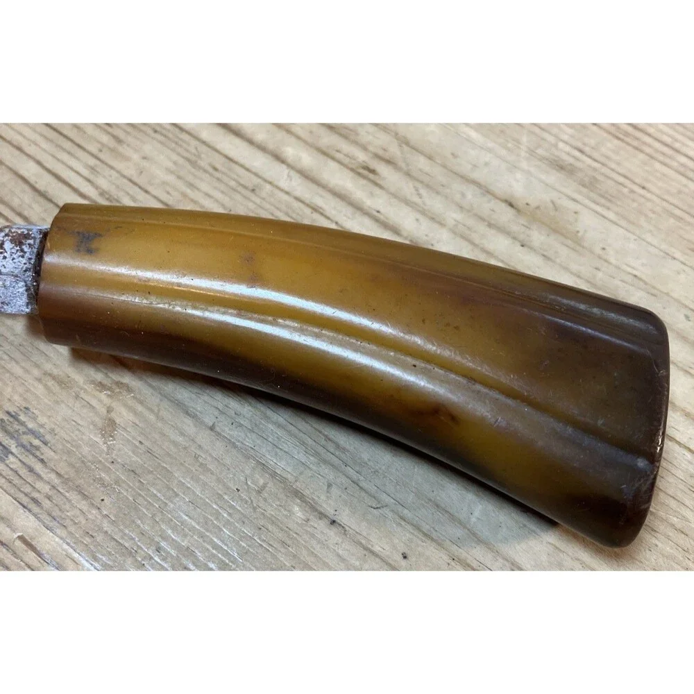 Antique VTG Bakelite Lot Carving Knife Fork Butterscotch Gold Plus Just A handle